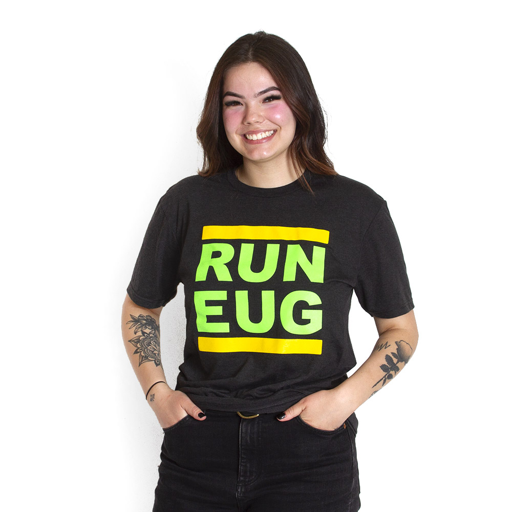 Run EUG, Printed, Crew Neck, McKenzie SewOn, T-Shirt